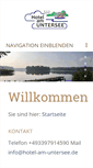 Mobile Screenshot of hotel-am-untersee.de